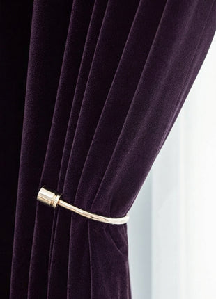 Rideau Occultant Velours Prune Foncé Salon