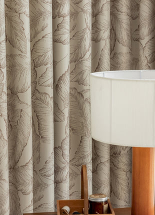 a lamp sitting on top of a wooden table