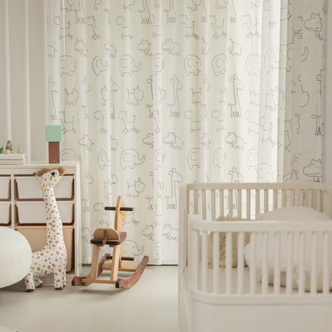 172 Zoo children's curtain, Printed with Cartoon Animal Patterns €41.00
