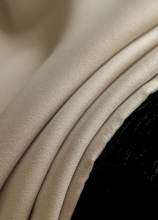 a close up of a black and white cloth