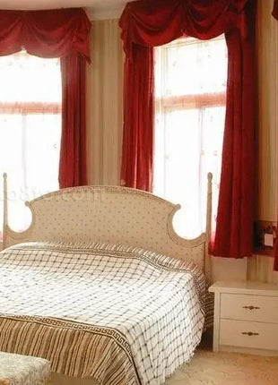 Elegant Deco Red Curtain