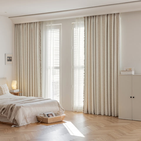 142 KERALA Blackout Curtains, Chenille Fabric, Natural Cracks Pattern €77.00