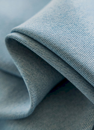 a close up view of a blue fabric