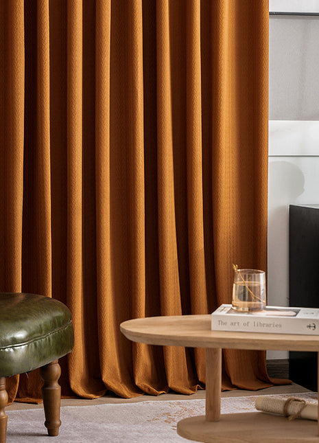 Rideau Orange Salon Moderne