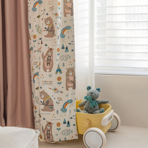 132 OURSON Children's Curtains, 85% Blackout, Granulated Cotton Texture €65.00
