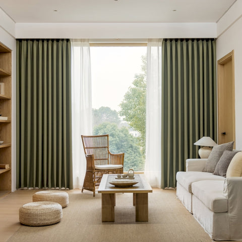 144 Blackout and Thermal Insulated Curtains in Chenille Jacquard Fabric, Geometric Patterns, 10 Colors €81.50