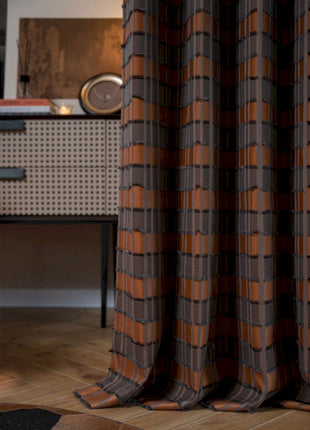 a room with a table and a chair with a clock on it