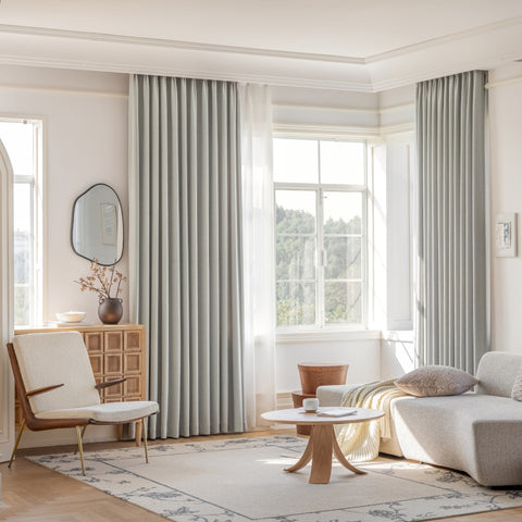 143 KINLEY Blackout Curtains, Chenille Fabric, Plain Woven Texture €77.00