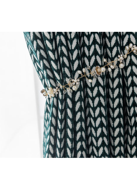 Rideau Moderne Vert Motifs