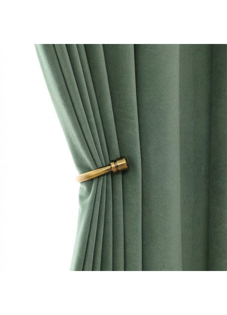 Rideau Occultant Velours Vert Sauge Salon