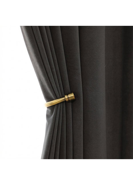 Rideau Occultant Velours Gris Anthracite Chambre