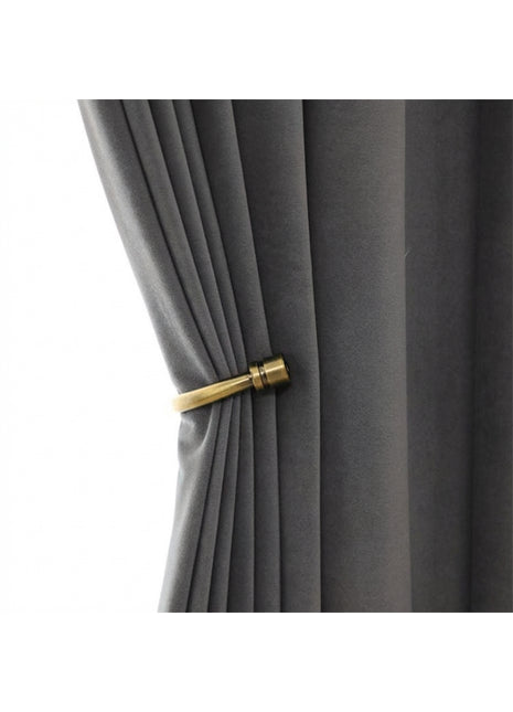 Rideau Occultant Velours Gris Perle Salon