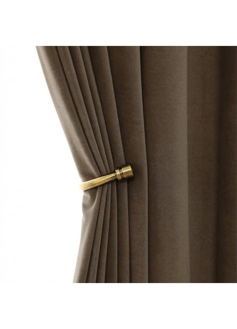 Rideau Occultant Velours Taupe Bureau