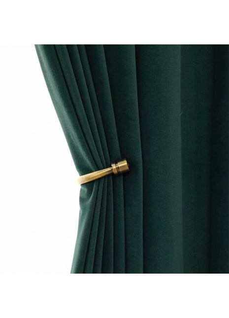Rideau Occultant Velours Vert Sapin Bureau