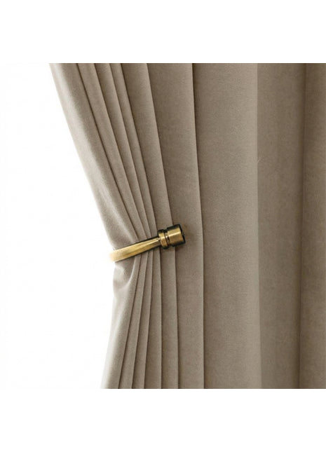 Rideau Occultant Velours Beige Sable Chambre