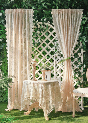 Lace Sheer Vintage Living Room