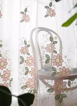 Sheer Flowers Pink Decoration