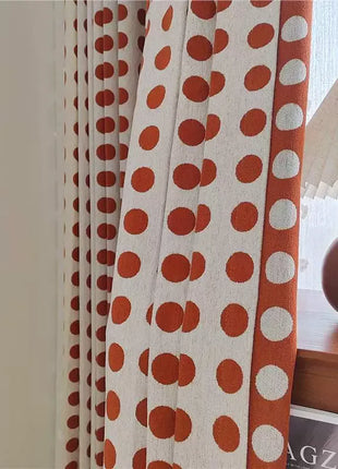 Curtain with round patterns
