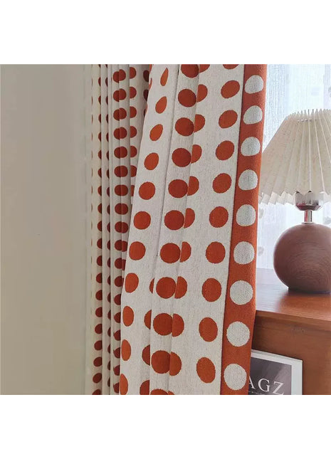 Curtain with round patterns
