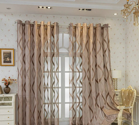 White Sheer Curtain Modern Patterns