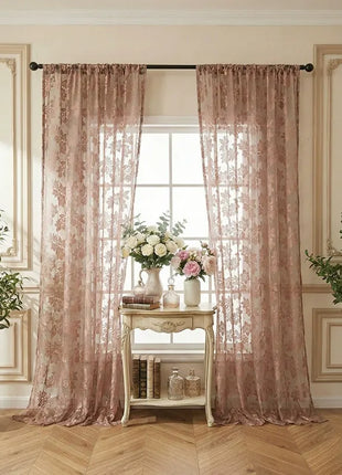 Pink Embroidered Sheer
