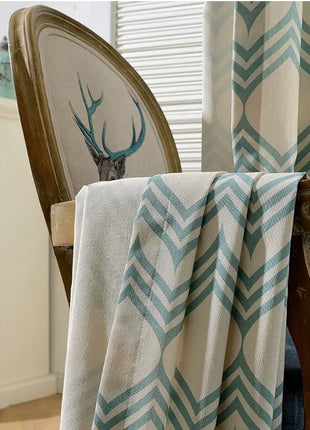 Blue Curtain Hexagon Patterns