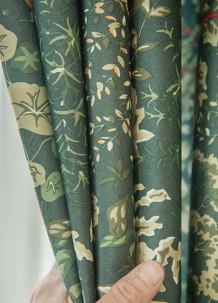 Colorful Leaf Pattern Curtain