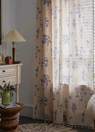 Industrial Curtain Blue Patterns