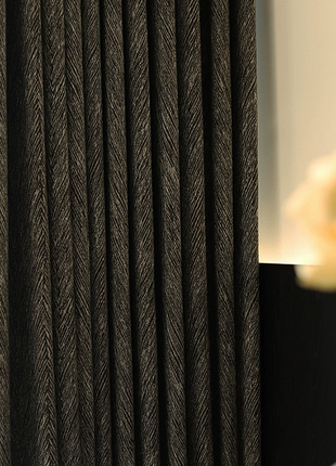 Rideau Occultant Velours Gris Charbon Salon