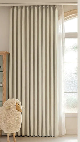 Fern effect chenille blackout curtain
