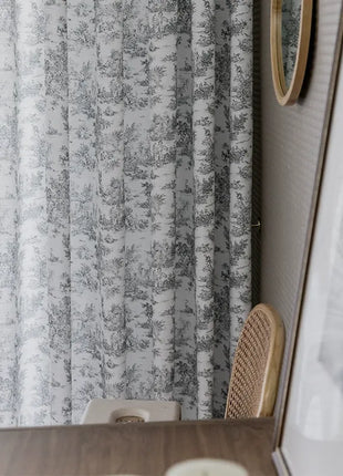 White and Black Curtain