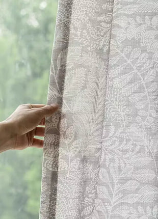 Light Beige Patterned Curtain