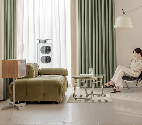 Green and White Curtain