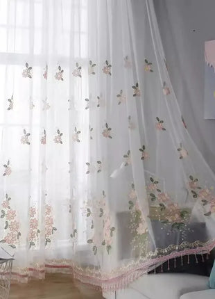 Sheer Flowers Pink Decoration