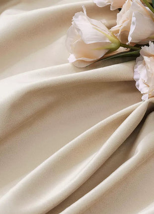 Beige Velvet Curtain