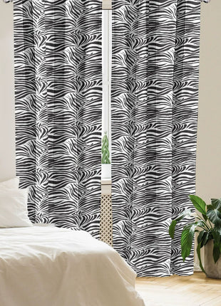 Gray Zebra Pattern Curtain