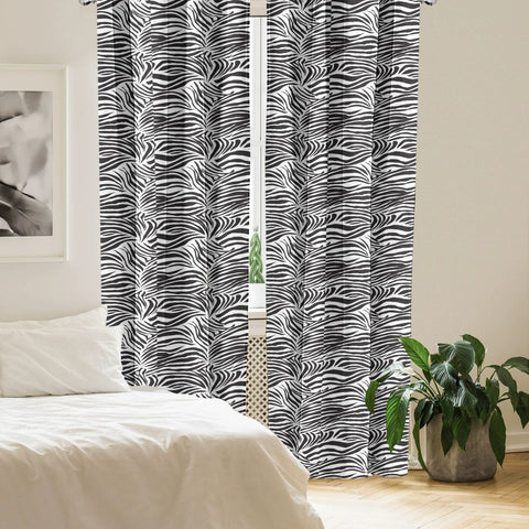 Gray Zebra Pattern Curtain
