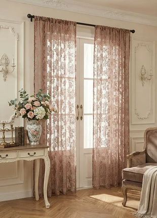 Pink Embroidered Sheer