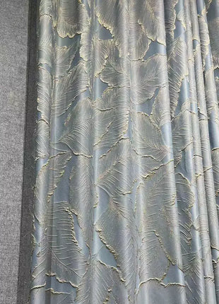 Nordic Silver Blue Curtain