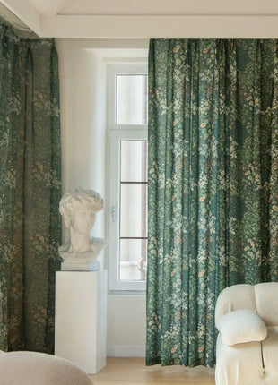 Colorful Leaf Pattern Curtain