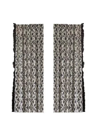 Black flowers blackout curtain in smooth chenille
