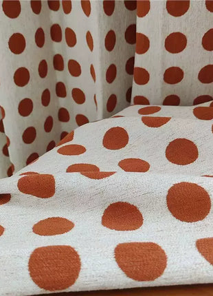 Curtain with round patterns