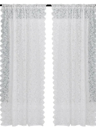 White Sheer Curtain Elegant Patterns