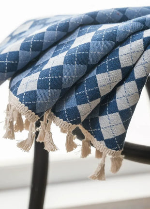 Two-tone curtain woven cotton linen heather effect