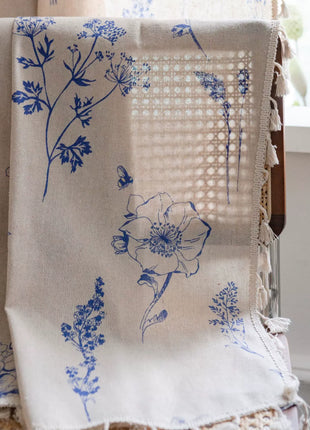 Industrial Curtain Blue Patterns