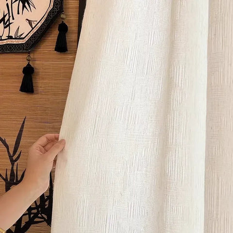 Trendy Opaque White Curtain
