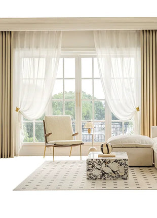 Elegant Linen Beige Curtain