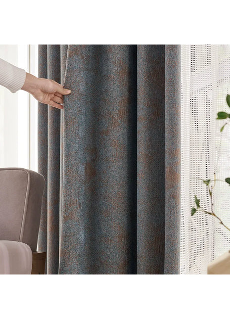 Mottled textured effect curtain for living room
