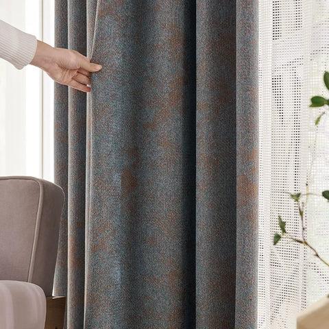 Mottled textured effect curtain for living room