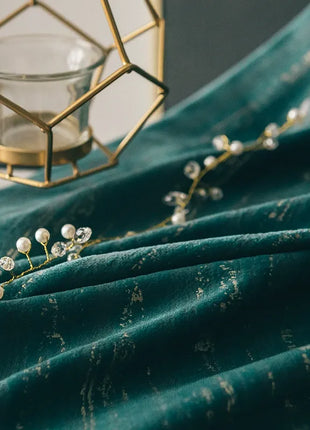 Blue Green Curtain